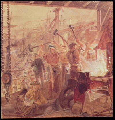 Industrie sur la Tyne : fer et charbon - William Bell Scott